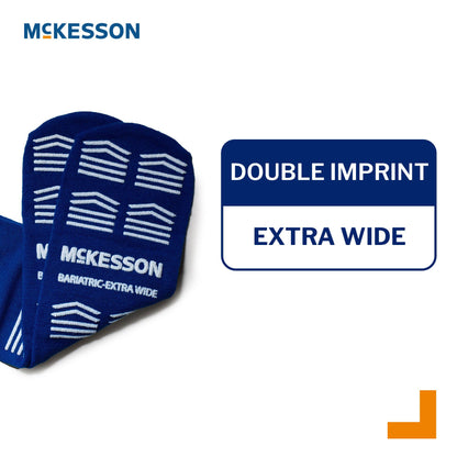 McKesson Slipper Socks, Double Tread, Bariatric, Kingfisher Blue