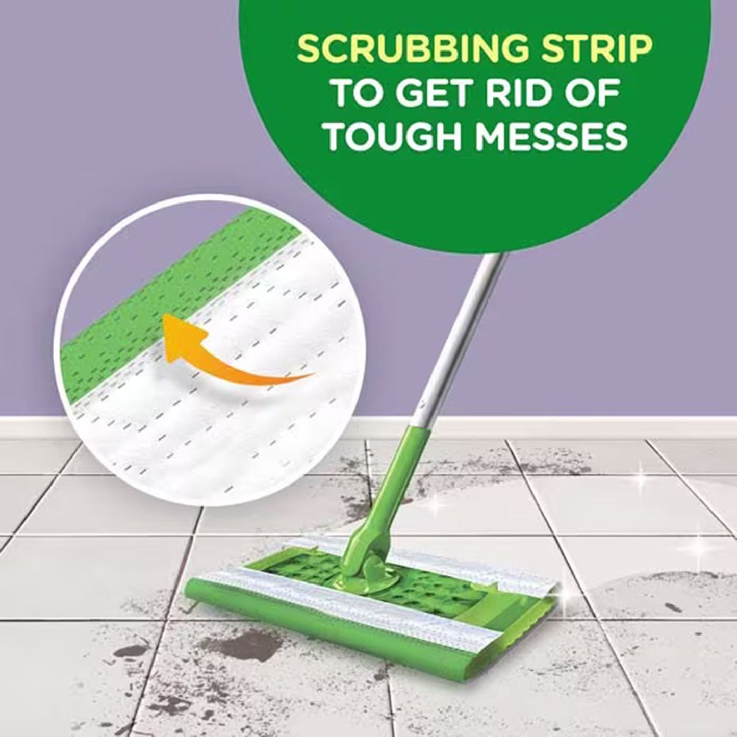 Swiffer Saturated Wet Mop Pad Bound Edge White Cloth Disposable