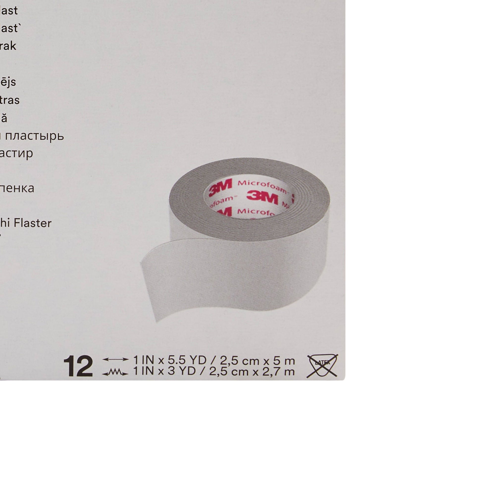 3M™ Microfoam™ Foam / Acrylic Adhesive Medical Tape, White