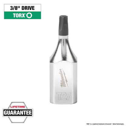 Milwaukee 3/8" Drive T27 TORX Bit Socket 45-34-1012 | 3/8 in Drive
