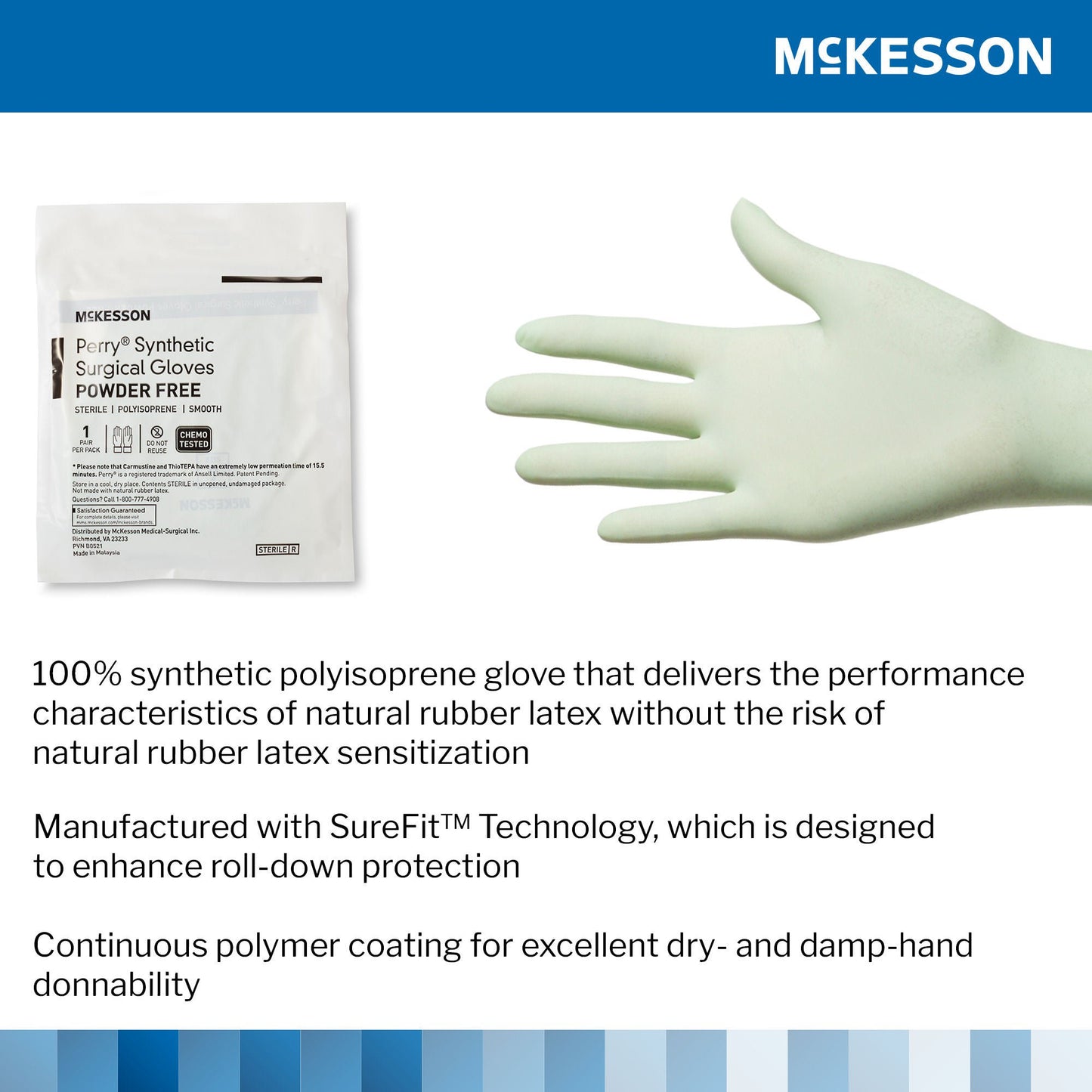 Sterile McKesson Perry® Performance Plus Polyisoprene Surgical Gloves, Green - view 4