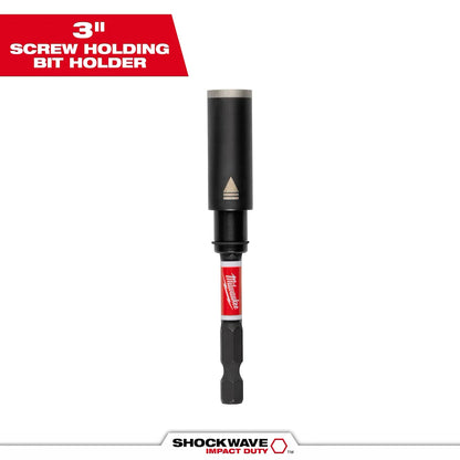 Milwaukee SHOCKWAVE Impact Duty 3in. Screw-Holding Bit Holder 48-32-7903 | 1/4" Drive