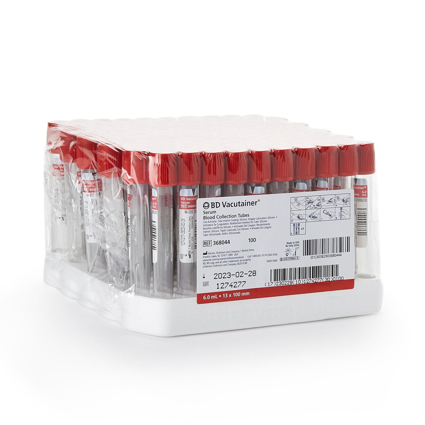 BD Vacutainer Plus Venous Blood Collection Tube Clot Activator Additive BD Hemogard Closure Plastic Tube