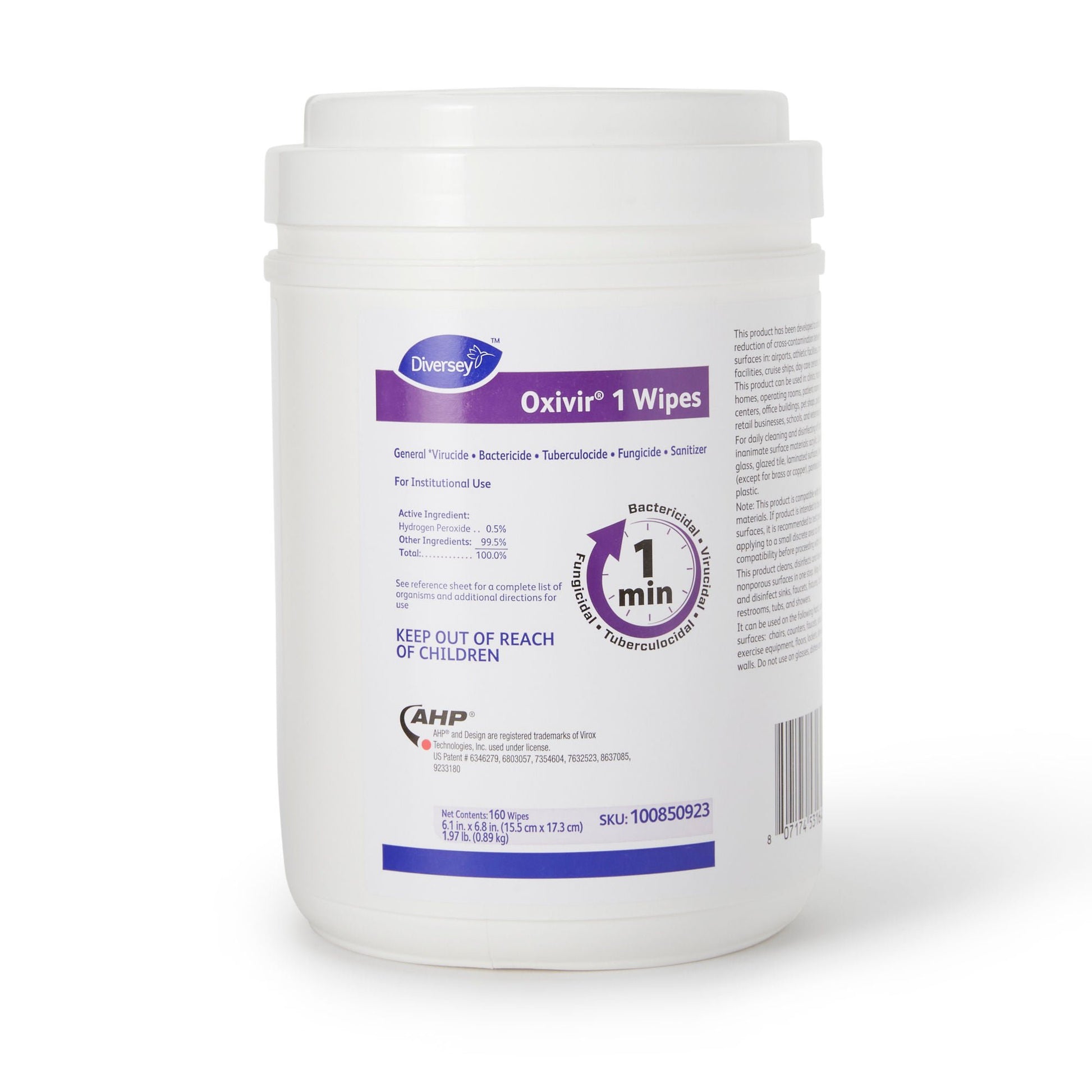 Diversey™ Oxivir® 1 Hydrogen Peroxide Surface Disinfectant Wipes
