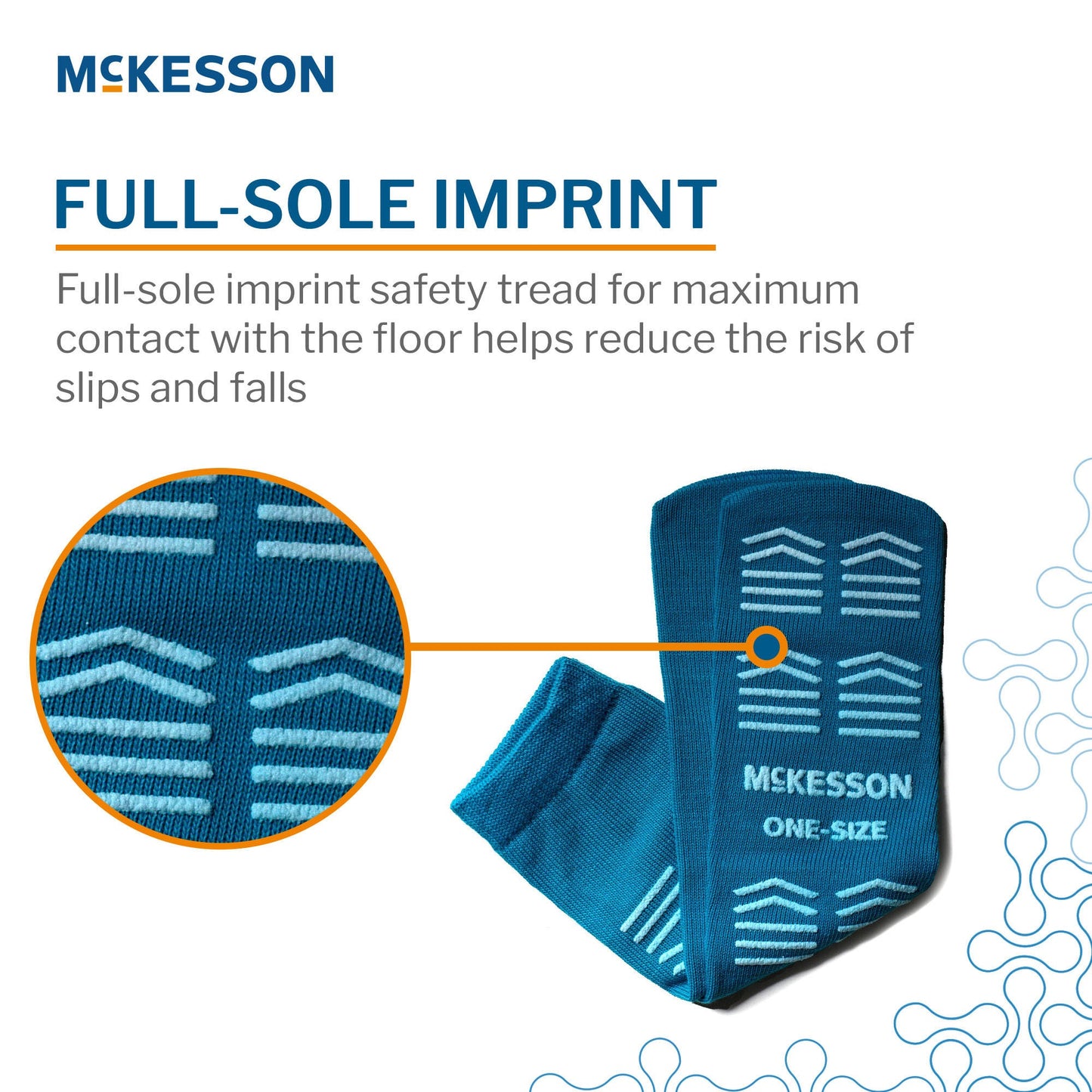 McKesson Slipper Socks, Single Tread, One Size Fits Most, Teal