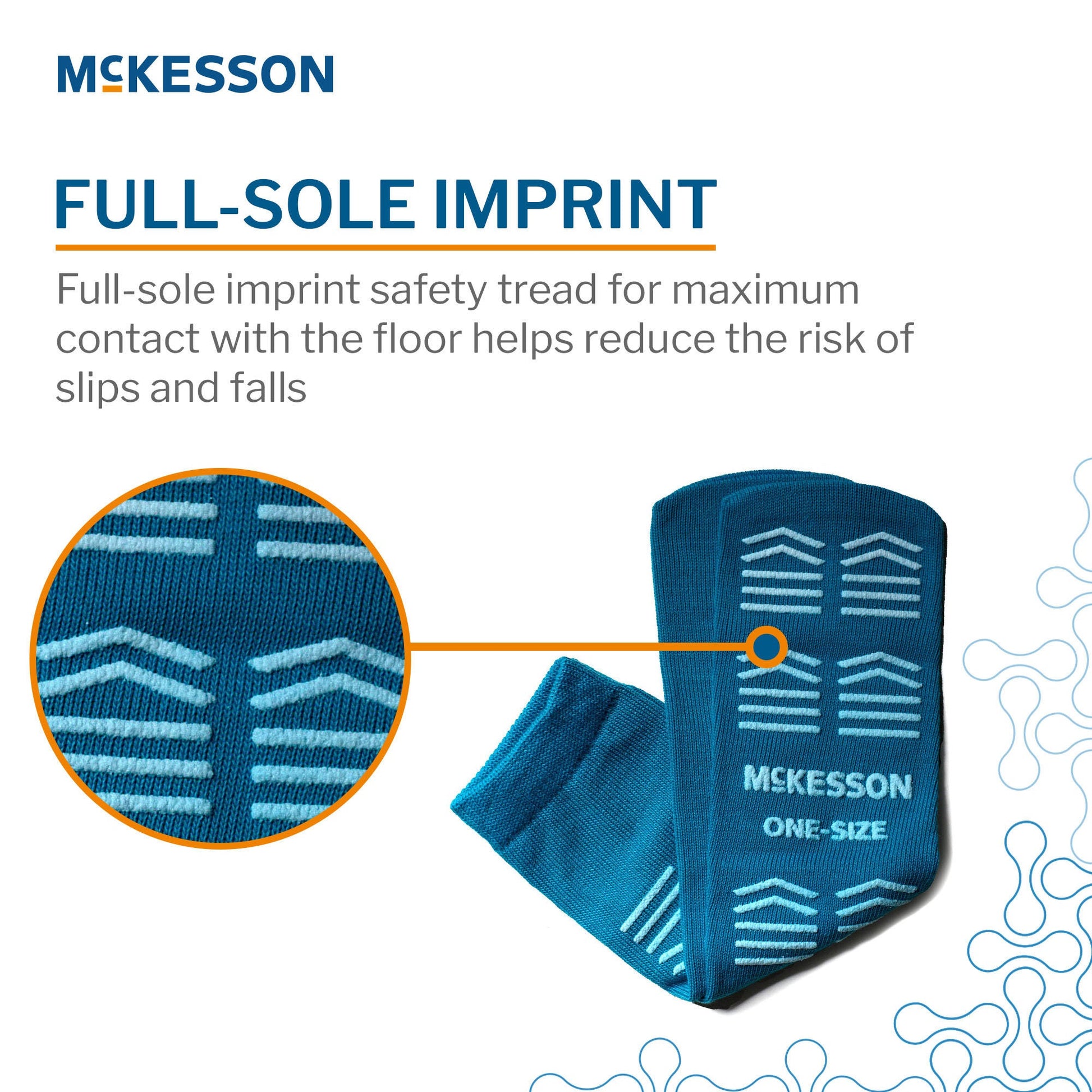 McKesson Slipper Socks, Single Tread, One Size Fits Most, Teal