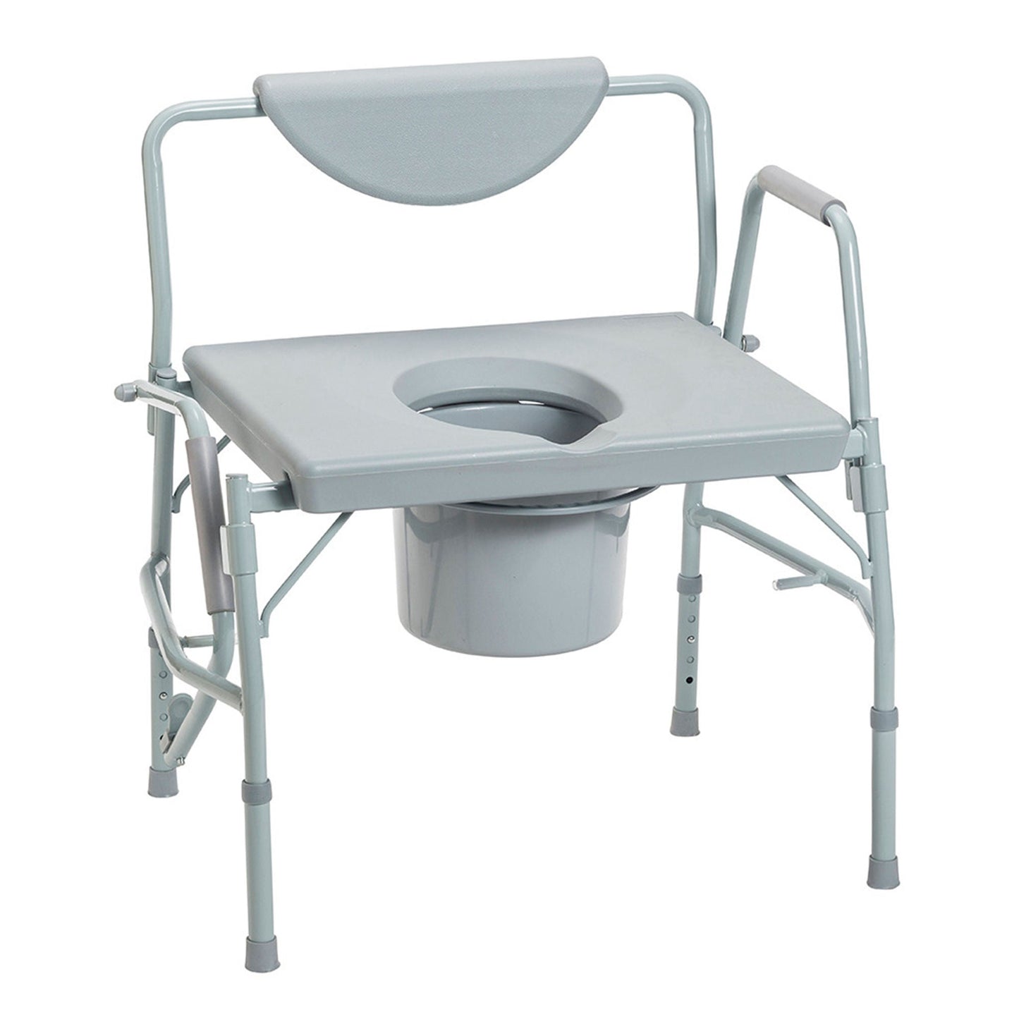 drive Commode Chair Drop Arms Steel Frame Back Bar 23-1/4 Inch Seat Width 1000 lbs. Weight Capacity