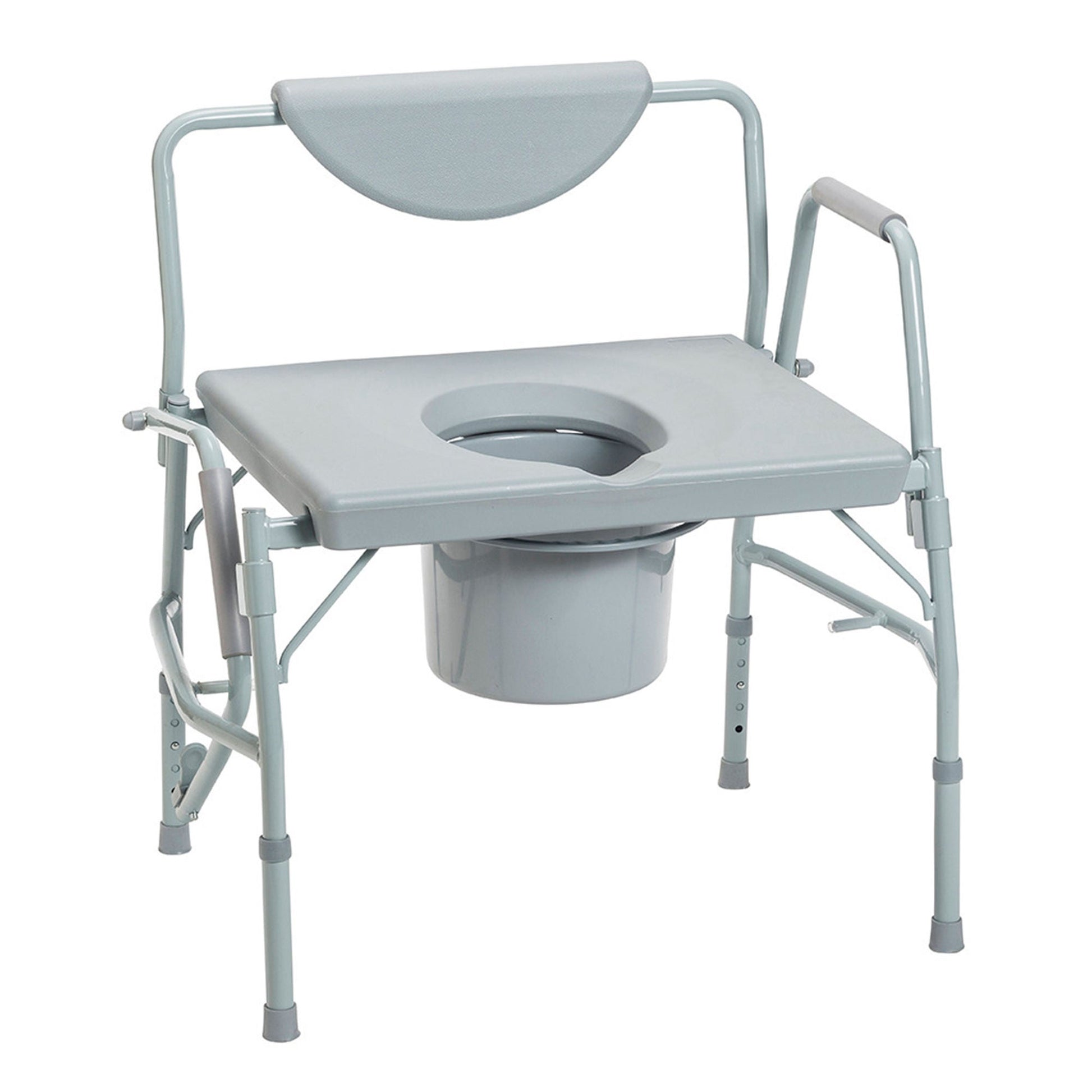drive Commode Chair Drop Arms Steel Frame Back Bar 23-1/4 Inch Seat Width 1000 lbs. Weight Capacity