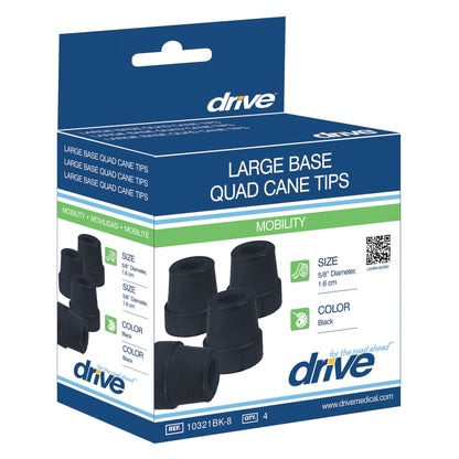 drive™ Large Base Quad Cane Tips, 5/8-Inch Diameter
