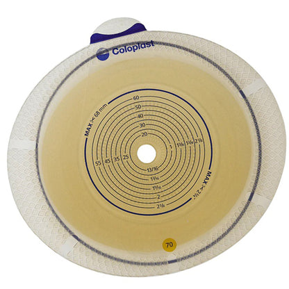SenSura® Flex Flat Ostomy Barrier, Trim to fit Stoma Opening, Yellow