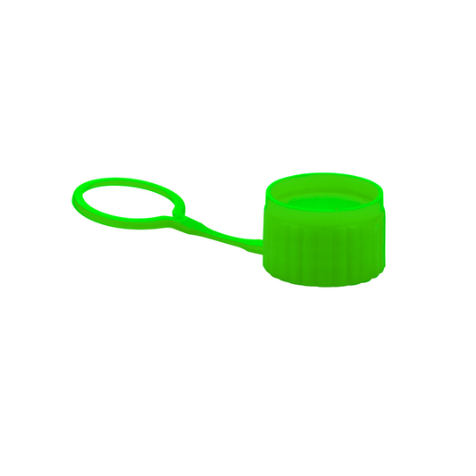 Caplugs® Evergreen 300-3918-TG20 — MST™ Tethered Recessed Cryo Vial Cap, Green, 200/Bag