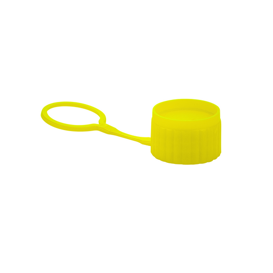 Caplugs® Evergreen 300-3918-TY20 — MST™ Tethered Recessed Cryo Vial Cap, Yellow, 200/Bag