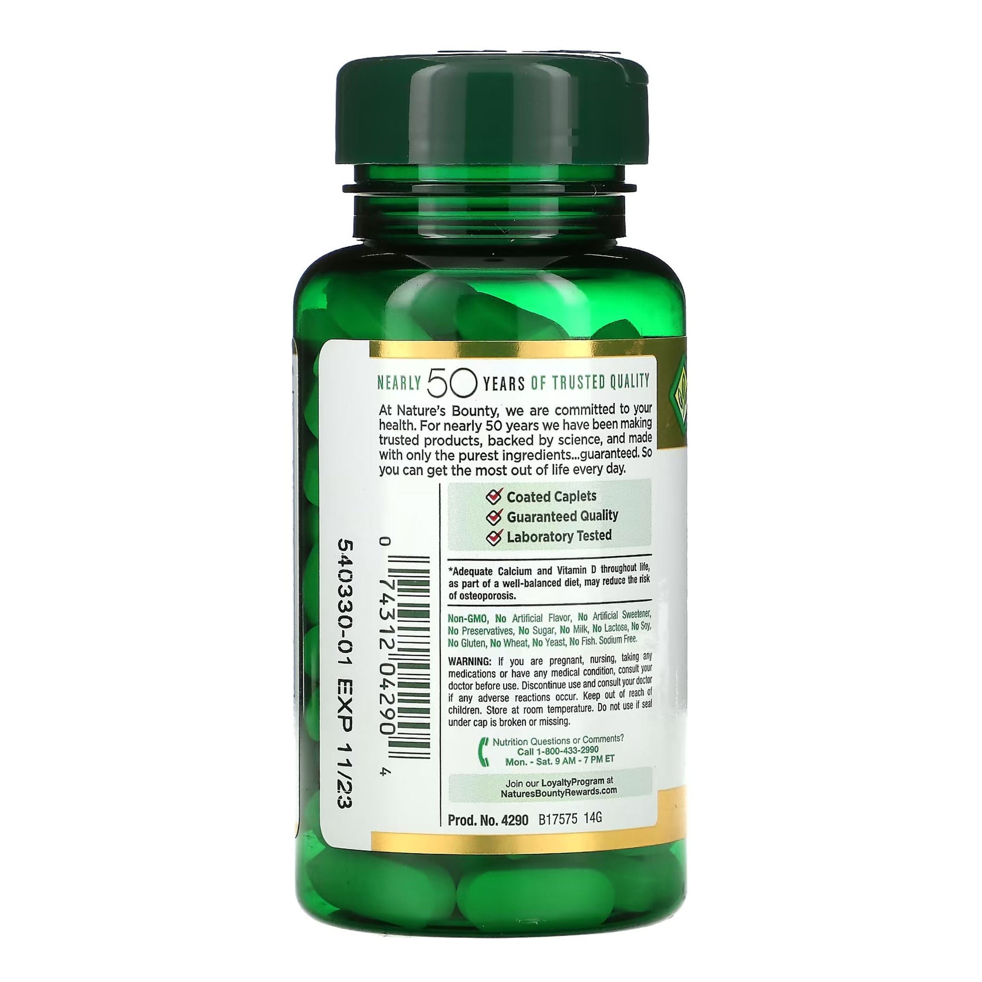 Nature's Bounty® Calcium Magnesium Zinc Coated Caplets