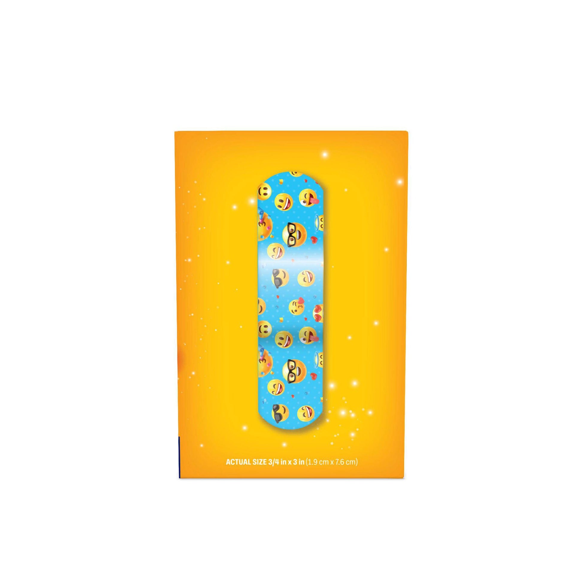 American® White Cross First Aid Emojis Kid Design Adhesive Strip, ¾ x