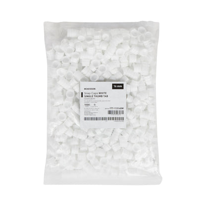 McKesson White Tube Closure, 16 mm