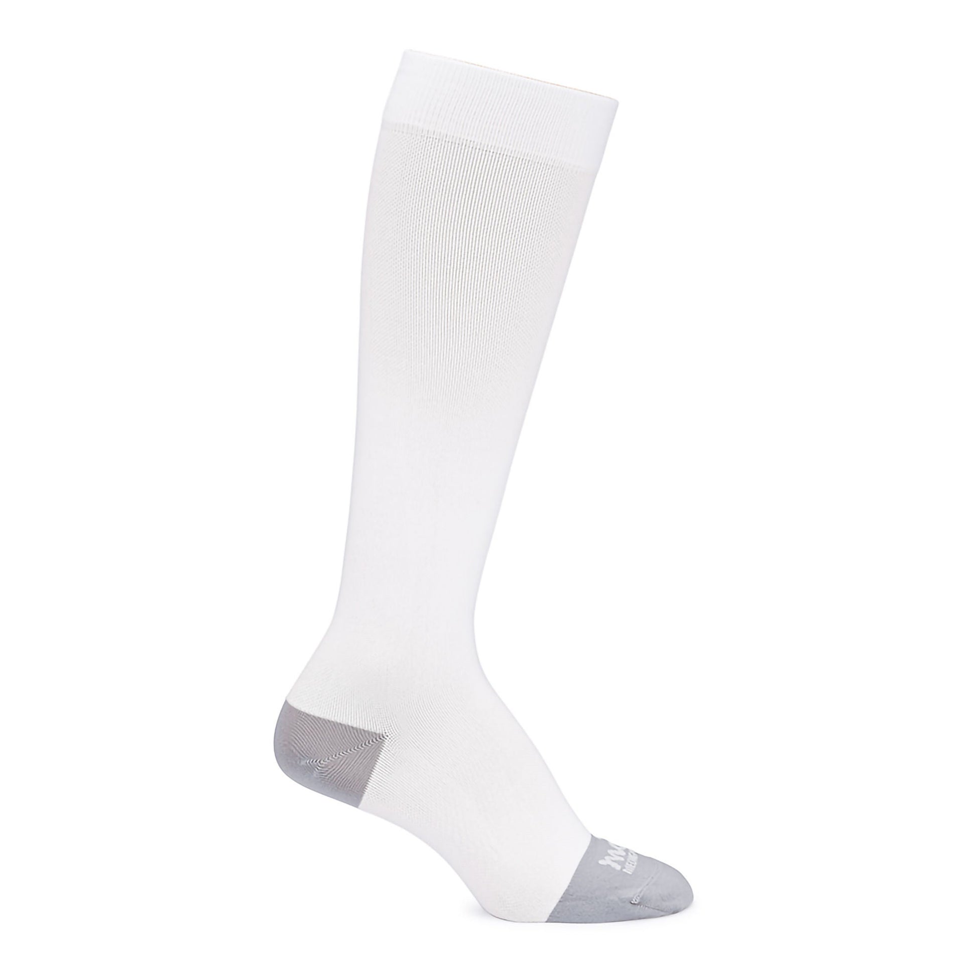 Motif Medical Maternity Compression Socks Knee High Large White / Gray Closed Toe