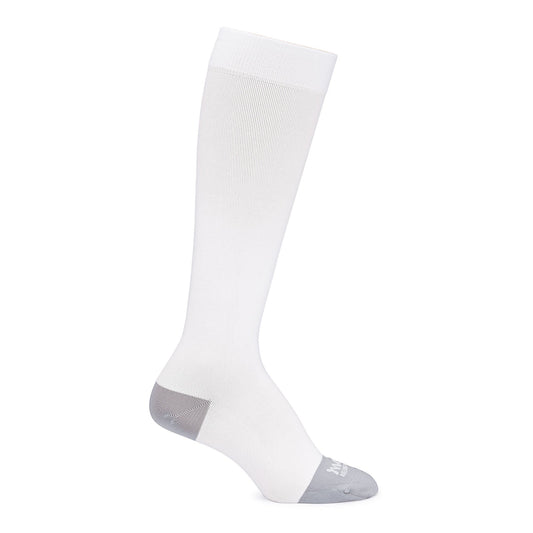 Motif Medical Maternity Compression Socks Knee High Large White / Gray Closed Toe