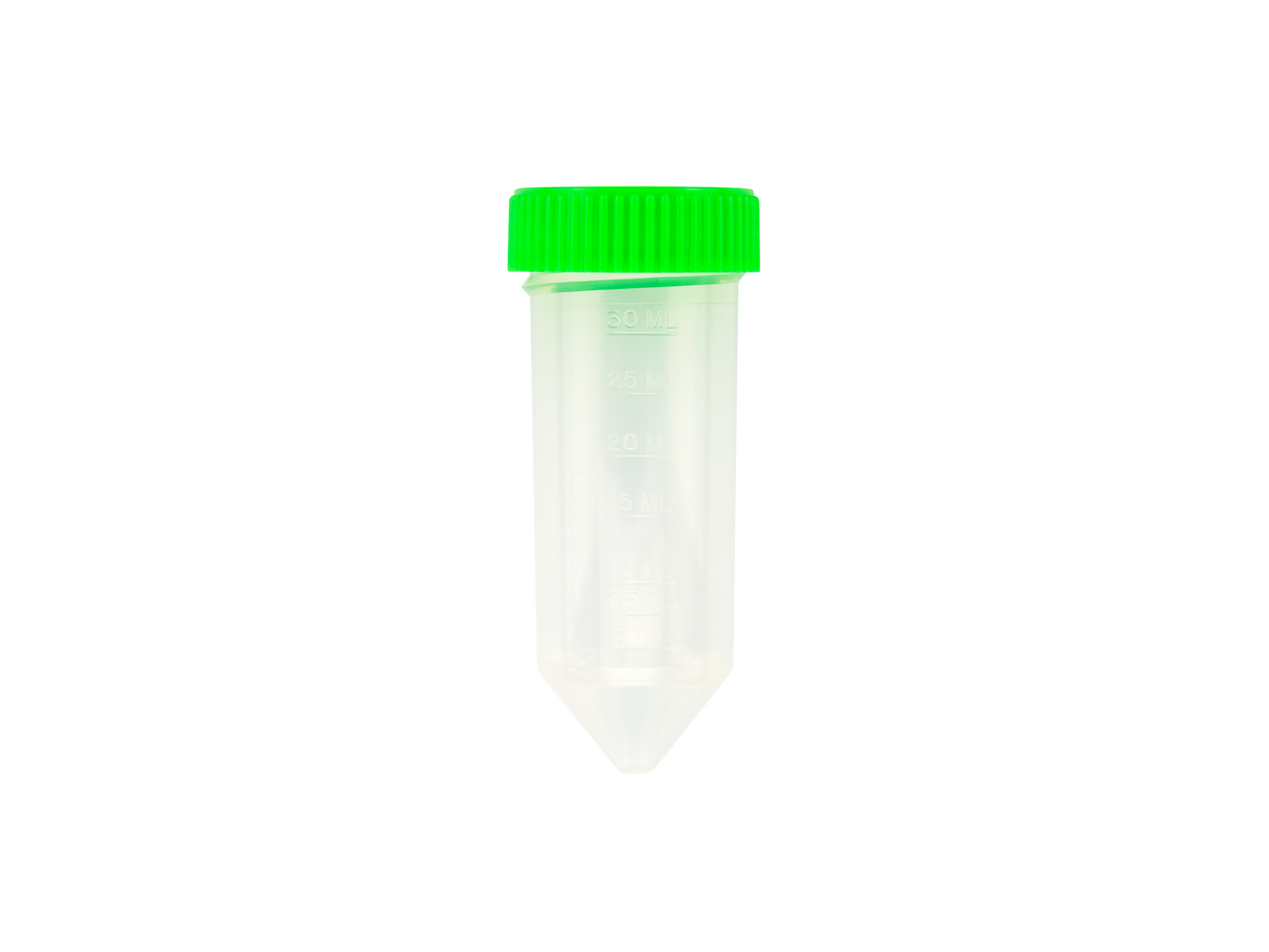 Caplugs Evergreen 222-3928-G80 30 mL Conical Centrifuge Tube Green Cap Sterile PPC 10/Bag Unassembled MADE IN USA