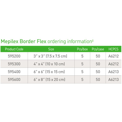 Mepilex® Border Flex Adhesive with Border Foam Dressing