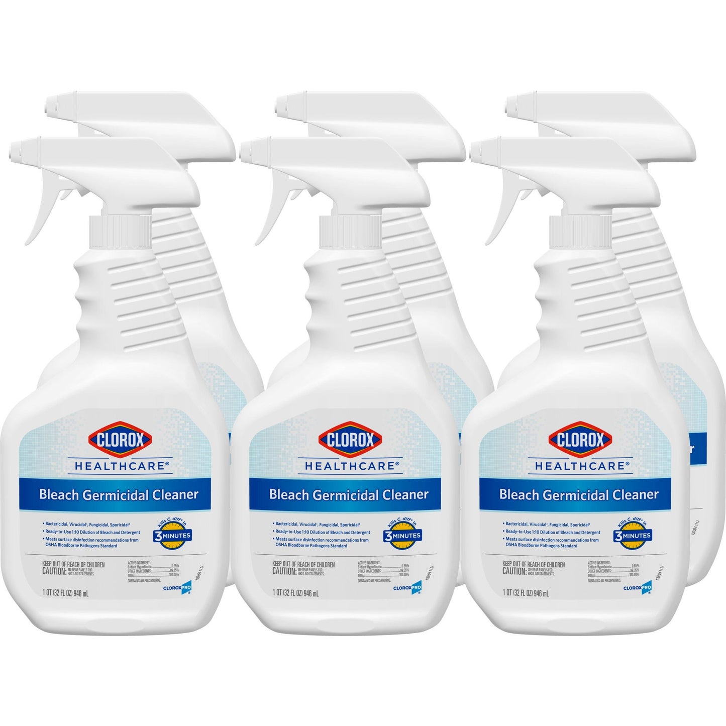 Clorox Healthcare® Bleach Germicidal Cleaner, Spray Bottle