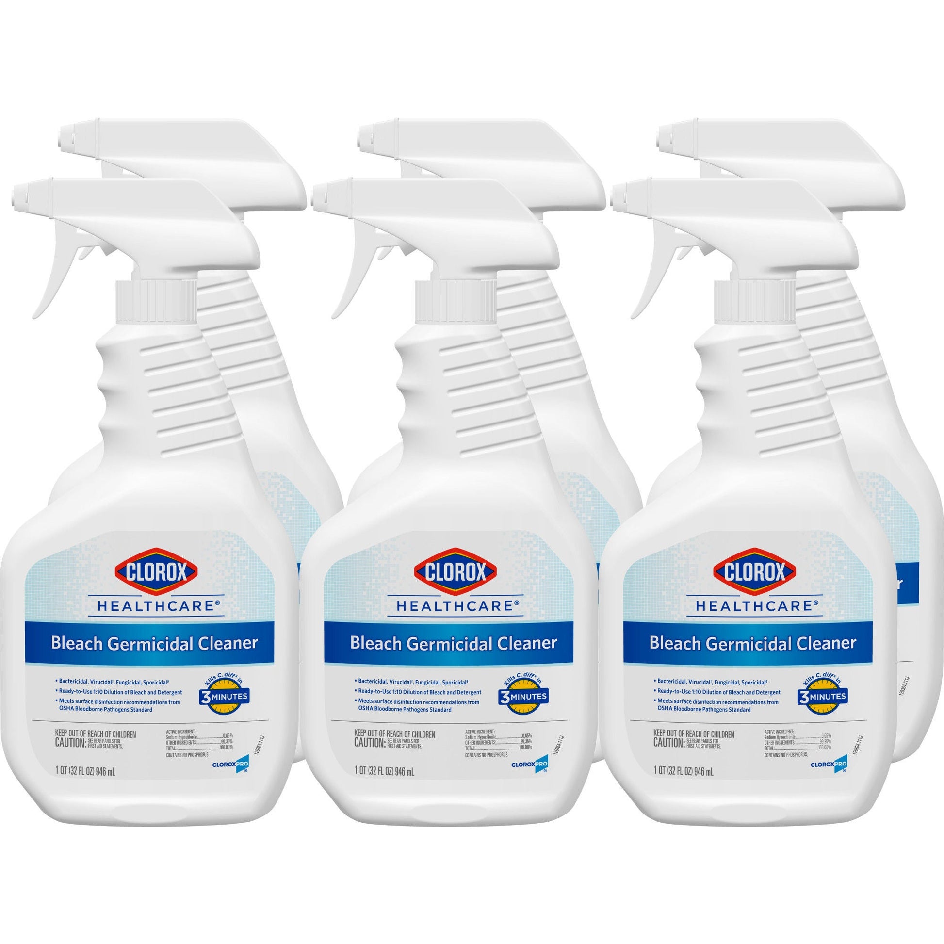 Clorox Healthcare® Bleach Germicidal Cleaner, Spray Bottle