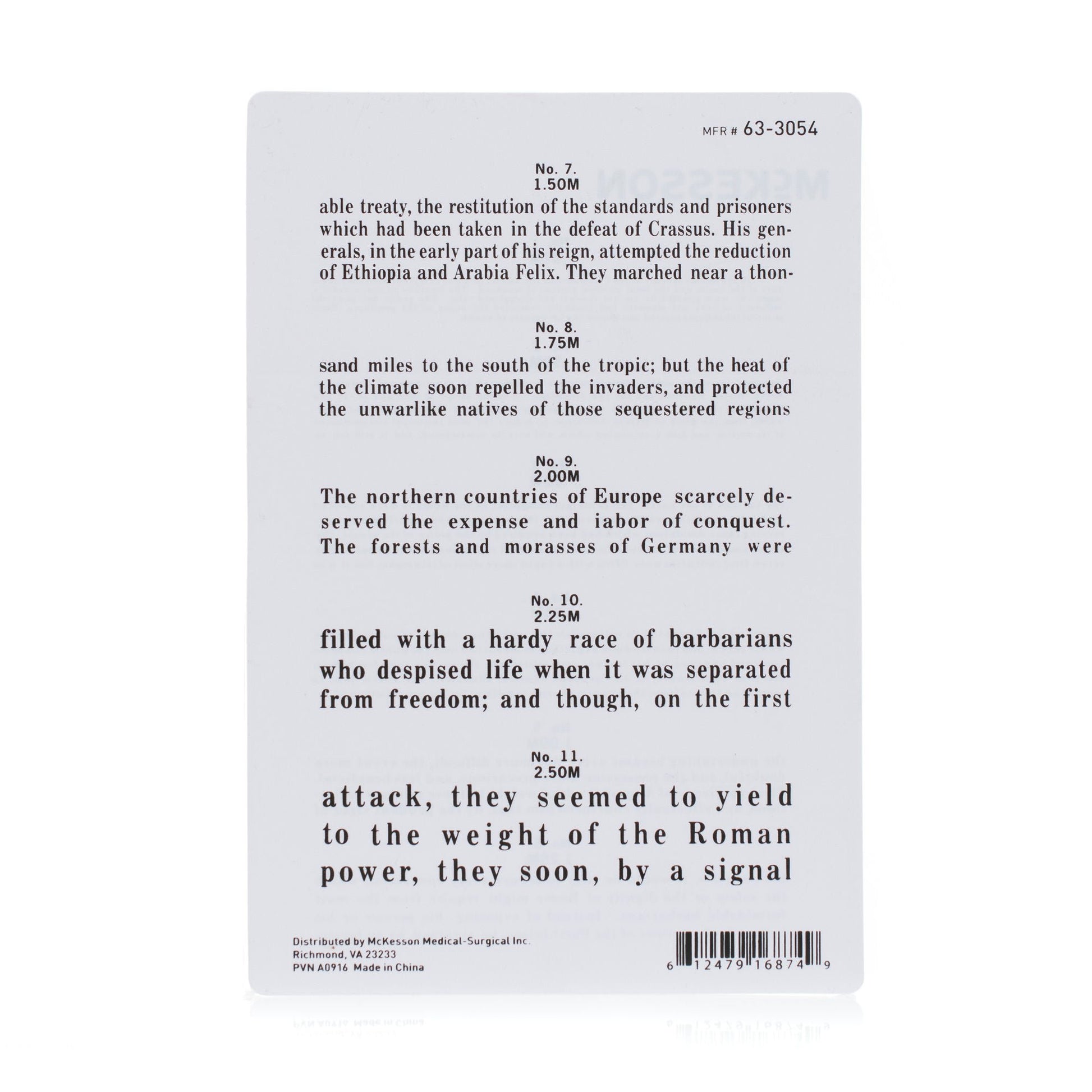 McKesson Jaeger Eye Test Chart