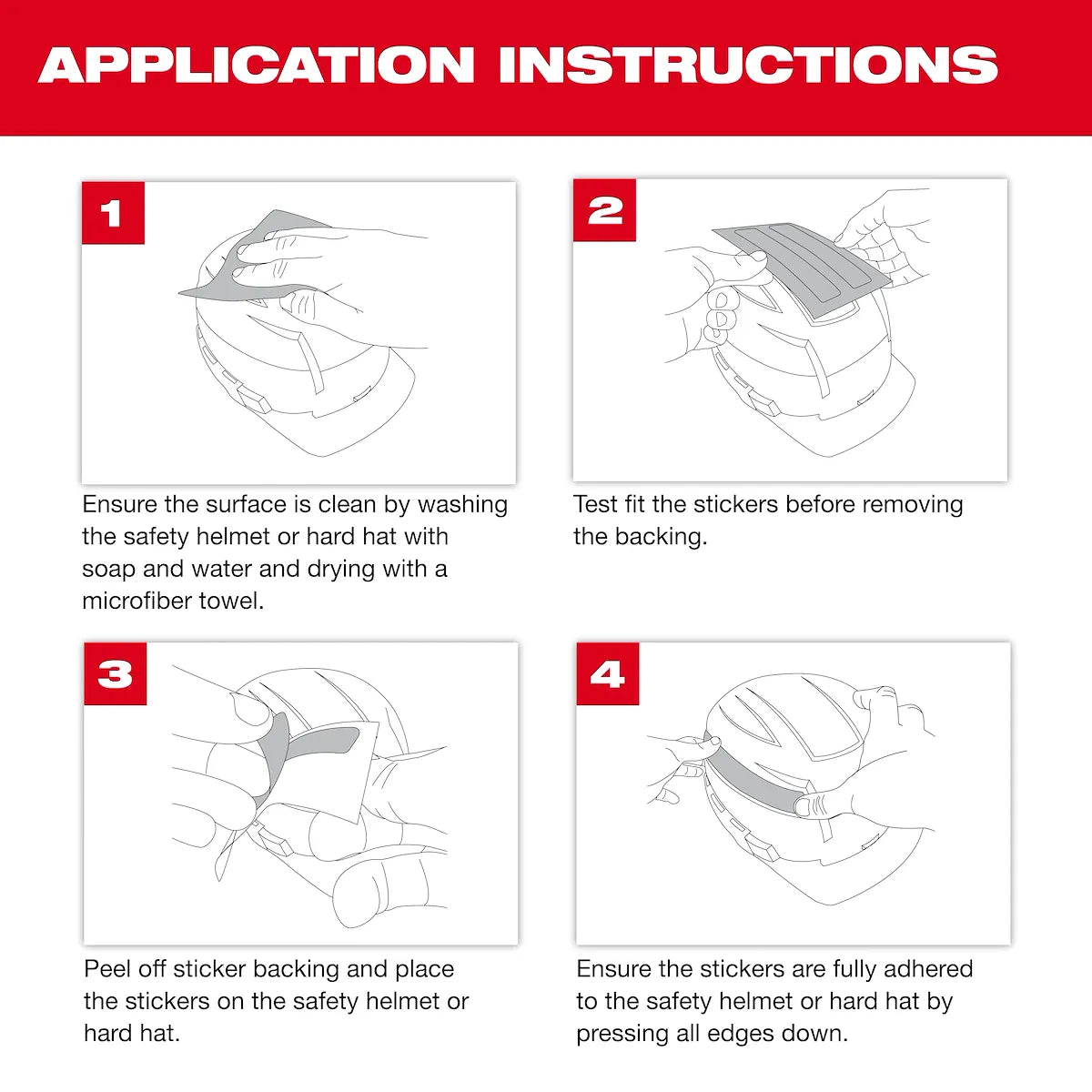 Milwaukee 20 Pack 2PC Reflective Strips - Silver 48-73-4604B | 20-Piece