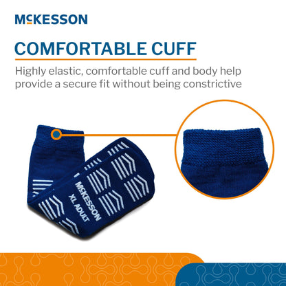McKesson Slipper Socks, Double Tread, Extra Large, Dark Blue