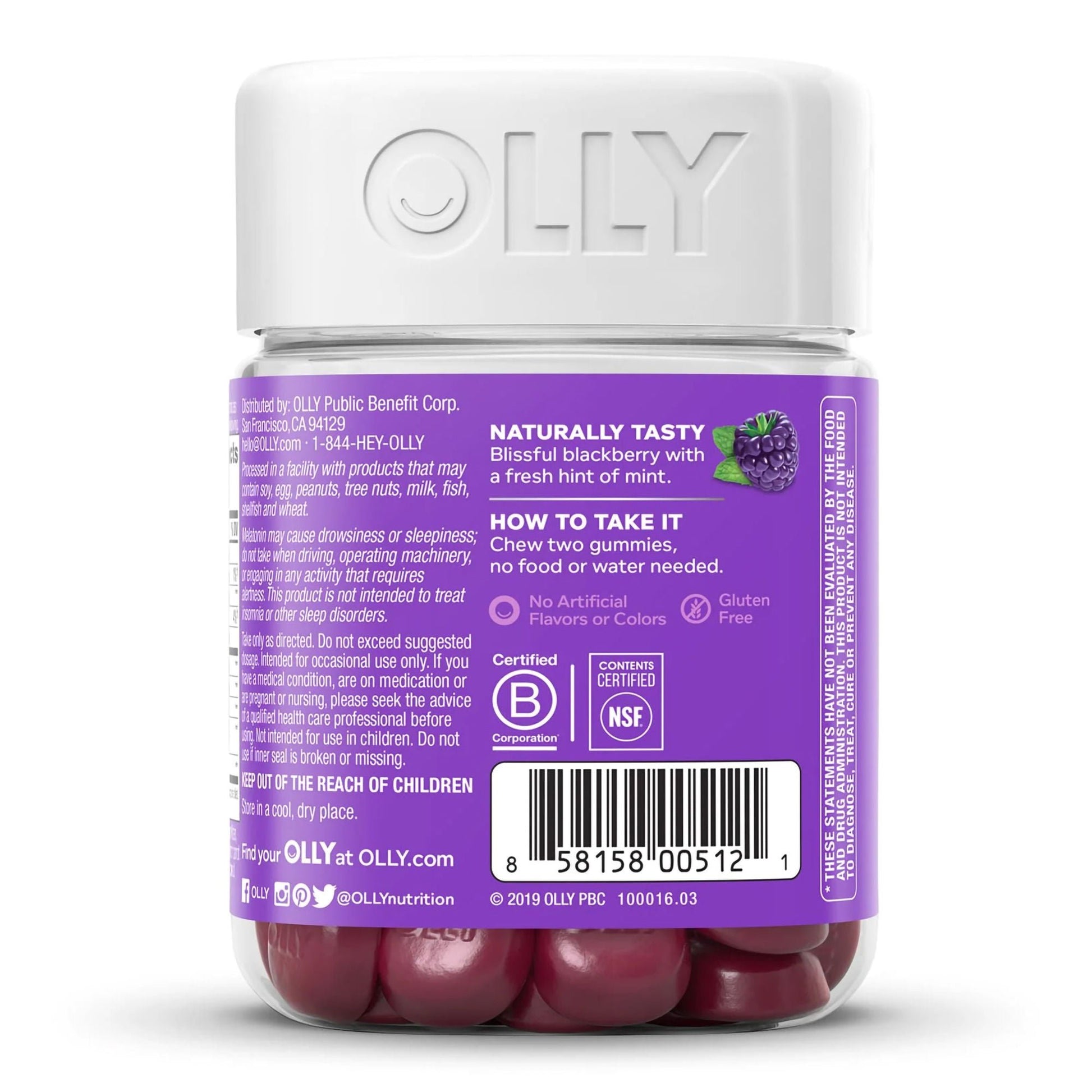 Olly Sleep Gummies, Blackberry Zen