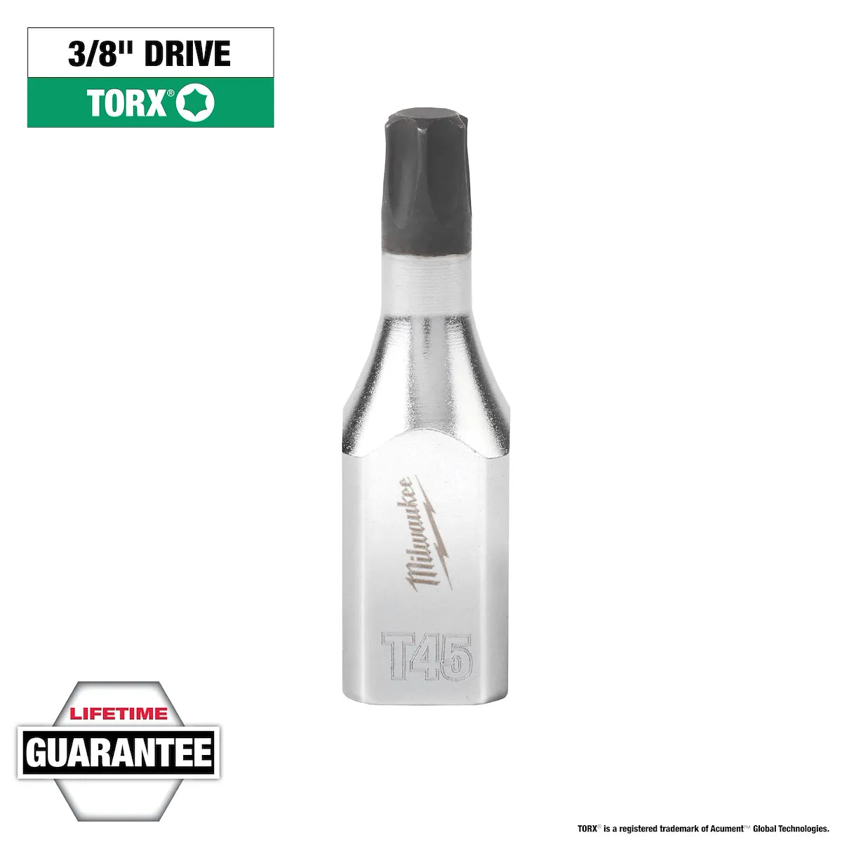 Milwaukee 3/8" Drive T45 TORX Bit Socket 45-34-1015 | 3/8 in Drive