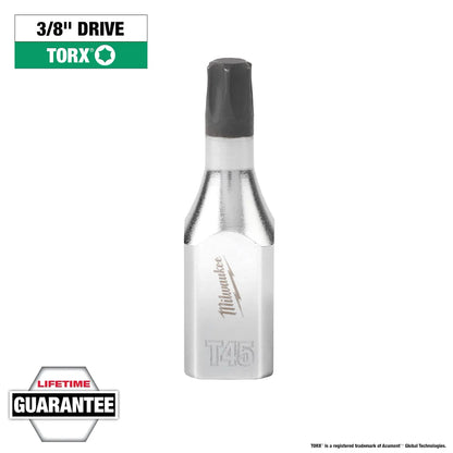 Milwaukee 3/8" Drive T45 TORX Bit Socket 45-34-1015 | 3/8 in Drive