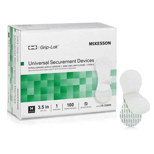 McKesson Catheter / Line Securement Device For IV lines, Surgical Drains, Catheter Tubes, Bedside Monitoring Equipment, Any Tube, Line or Catheter sized between 3 and 8 mm in Diameter that needs to be Secured