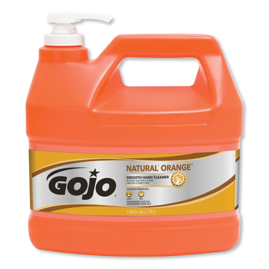 Gojo NATURAL ORANGE Smooth Hand Cleaner, 1 gal Pump Bottle (0945-04)