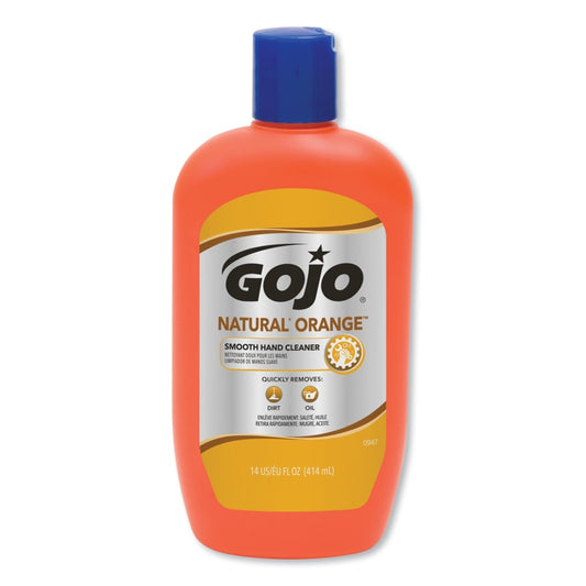 Gojo NATURAL ORANGE Smooth Hand Cleaner, 14 oz Squeeze Bottle (0947-12)