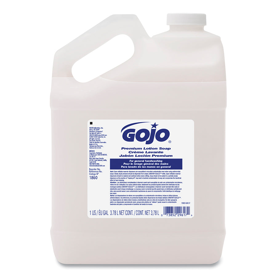 Gojo Green Certified Lotion Hand Cleaner, 1 gal Pour Bottle (1860-04)