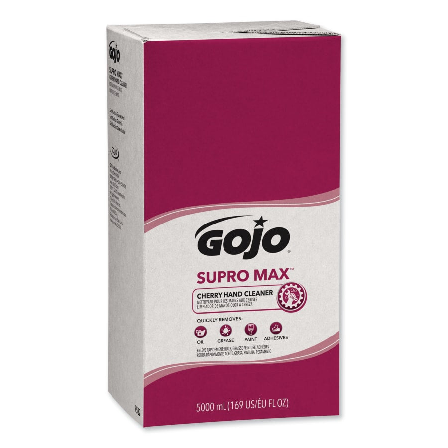 Gojo SUPRO MAX Cherry Hand Cleaners, Cherry, Bag-in-Box, 5,000 mL (7582-02)
