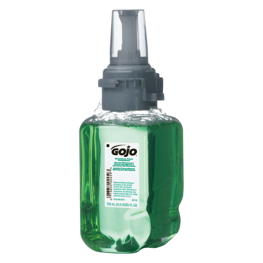 Gojo Botanical Foam Handwash Refill, 700 mL, Bottle with Dispensing Valve, for ADX-7™ Dispenser (8716-04)