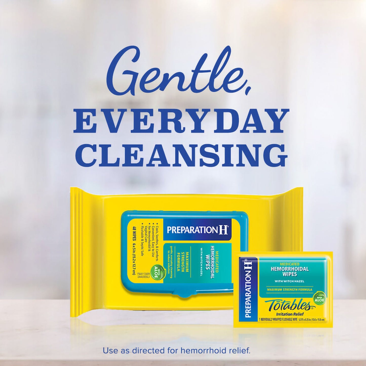 Preparation H® Medicated Hemorrhoidal Wipes w/ Witch Hazel & Aloe, Max Strength