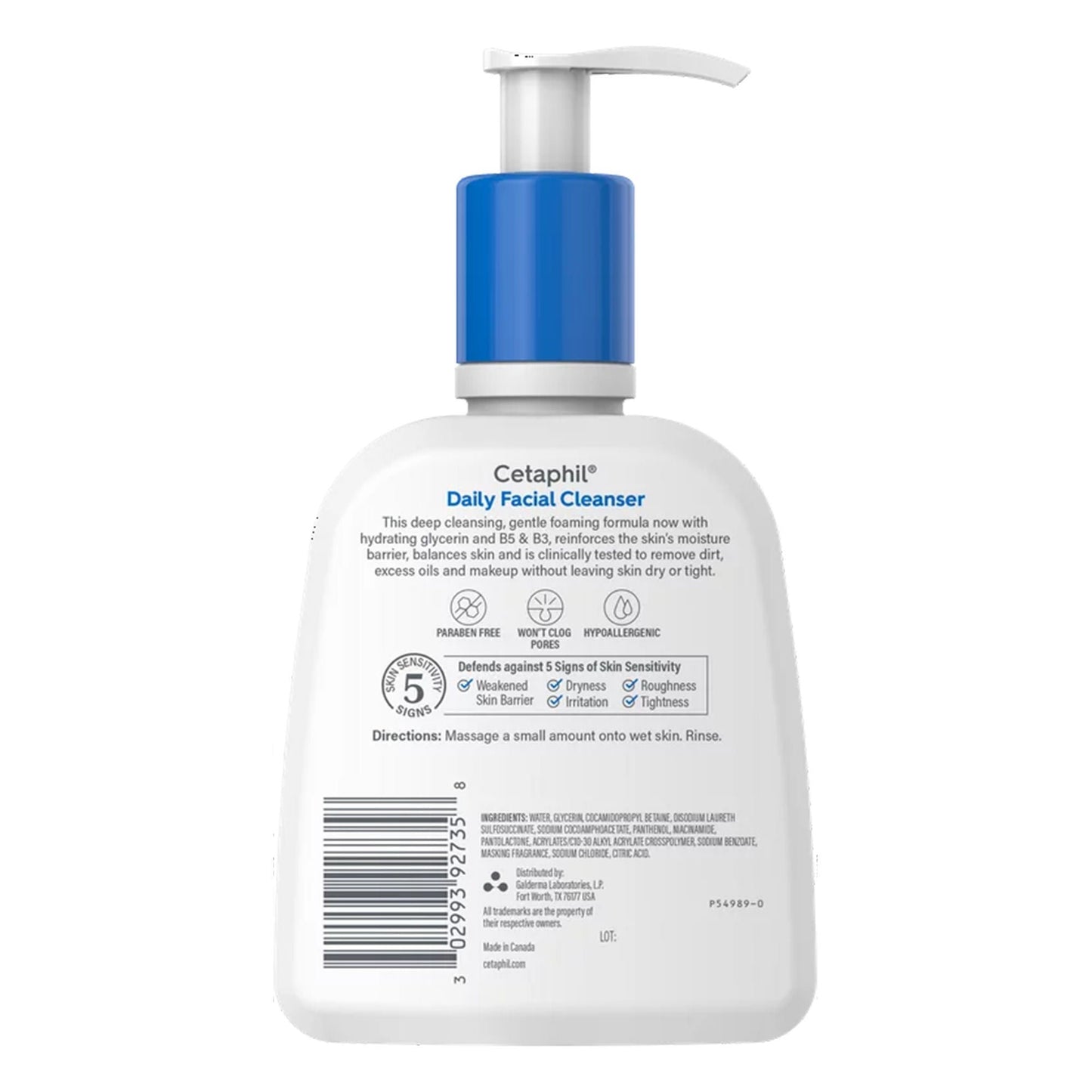 Cetaphil® Daily Facial Cleanser Normal to Oily Skin, Pump Bottle