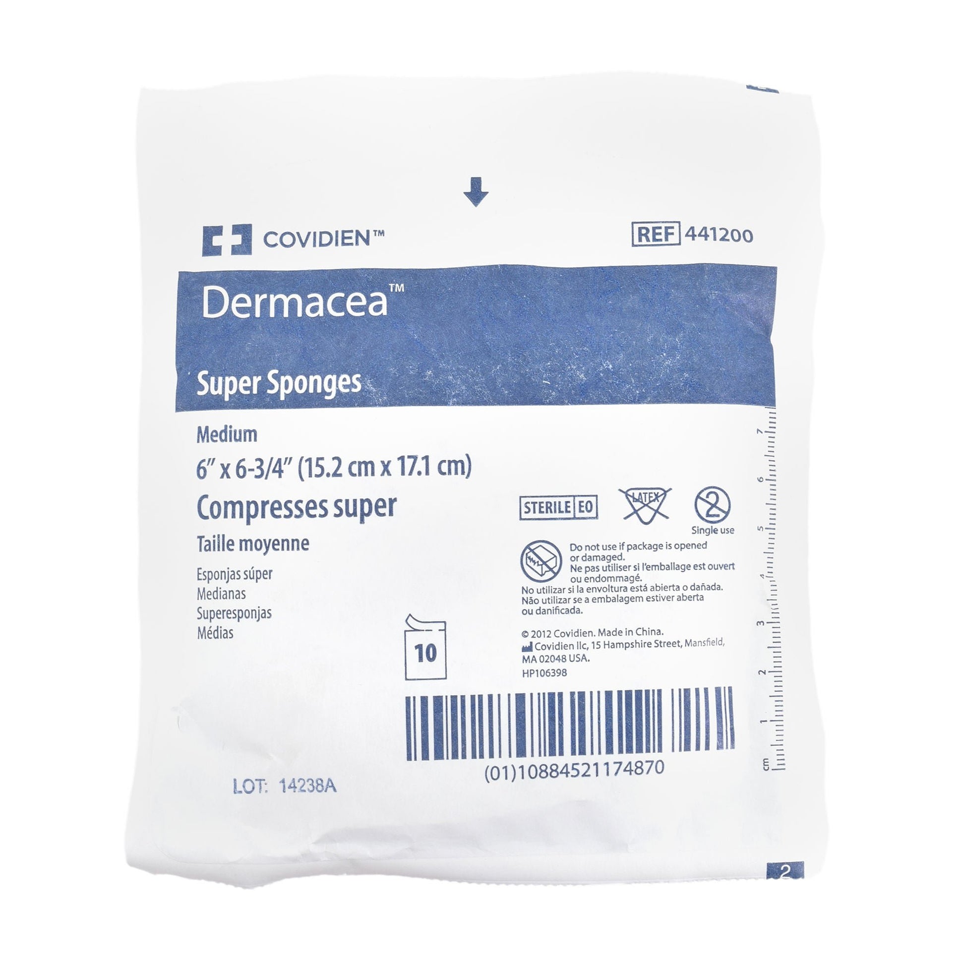 Dermacea™ Sterile USP Type VII Gauze Sponge, 12-Ply