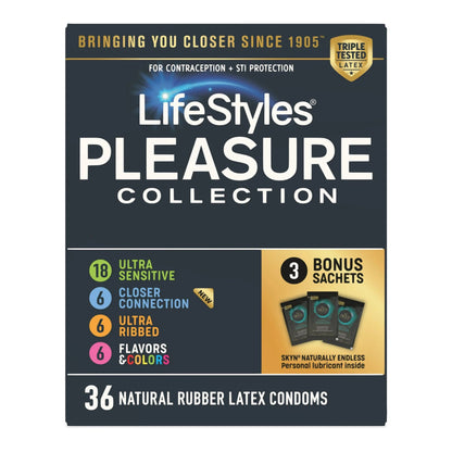 Lifestyles® Pleasure Collection Condom Variety Pack