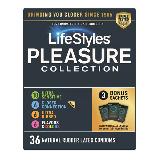 Lifestyles® Pleasure Collection Condom Variety Pack