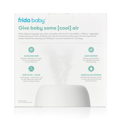 BreatheFrida 3 in 1 Humidifier Difuser and Nighlight Water Neonate / Infant
