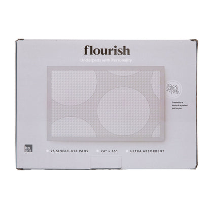 Boom Home Medical Flourish Ultra Absorbent Underpads, Dove Gray