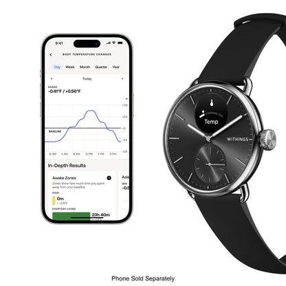 Withings ScanWatch 2 Smart Watch, 38mm, Black