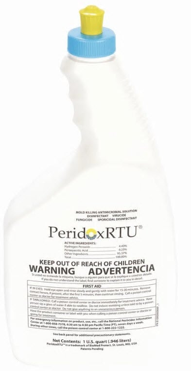 PeridoxRTU Surface Disinfectant Cleaner Peroxide Based Manual Pour Liquid Bottle Vinegar Scent
