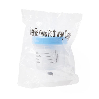 Specimen Container (4 oz.) Screw Cap Poly Bagged Sterile / Sterile Fluid Path