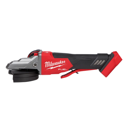 Milwaukee M18 FUEL 5" Flathead Braking Grinder, Paddle Switch No-Lock 2886-20 | M18 Battery, Metal