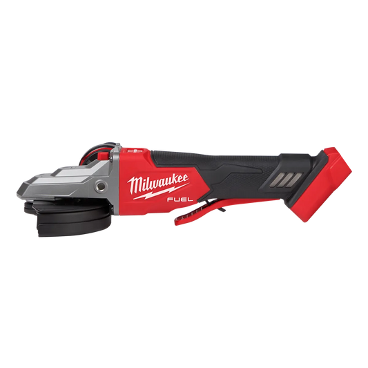 Milwaukee M18 FUEL 5" Flathead Braking Grinder, Paddle Switch No-Lock 2886-20 | M18 Battery, Metal