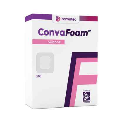 ConvaFoam Silicone Foam Dressing With Border Film Backing Silicone Adhesive Square